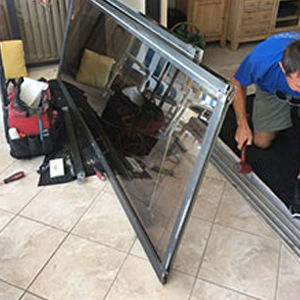 sliding glass door frame repair Cypress